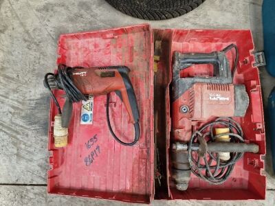 2 x Hilti 110v SDS Drills 