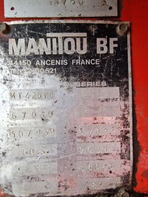 Manitou Maniscopic MT425 FC Loadall - 12