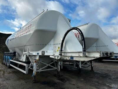 2014 Feldbinder 50m³ Triaxle 3 Pot Belly Tank Trailer