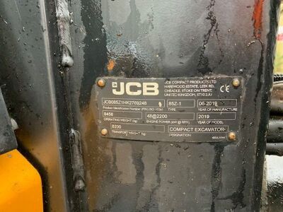 2019 JCB 85Z-1 Excavator  - 14
