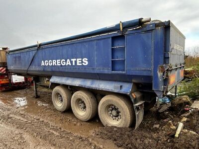 2002 General Triaxle Alloy Body Insulated Aggregate Tipping Trailer - 2