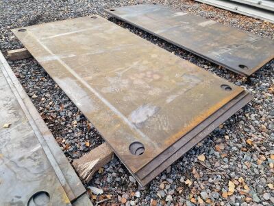 4 x New & Unused 1960 x 980 x 8mm Steel Road Plates