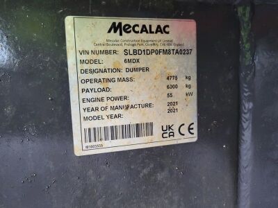 2021 Mecalac 6MDX Cabbed Dumper - 5