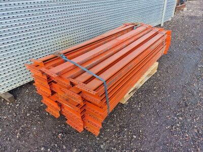 Qty of Pallet Racking Inc 13 x Uprights + Approx 100 Cross Members - 3