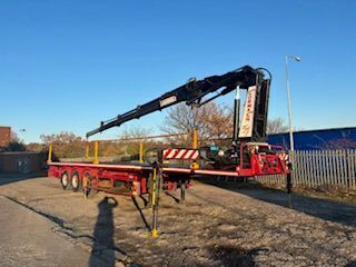 1990 Montracon Triaxle Crane Flat Trailer