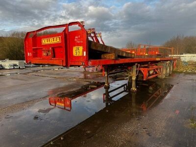 1994 Crane Fruehauf Triaxle Flat Bed Trailer - 2