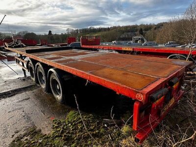 1994 Crane Fruehauf Triaxle Flat Bed Trailer - 3