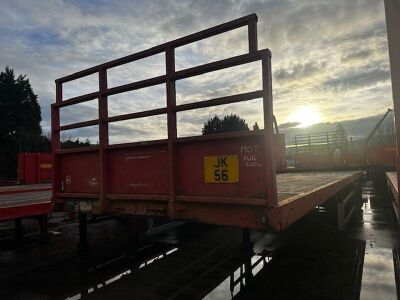 1989 Nooteboom Triaxle Extending Flat Bed Trailer