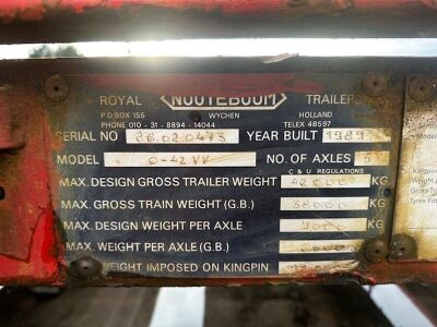 1989 Nooteboom Triaxle Extending Flat Bed Trailer - 5