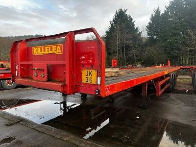 1991 Crane Fruehauf Triaxle Flatbed Trailer - 2