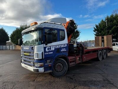 1998 Scania 94D 310 6x2 Rear Lift Crane Beavertail