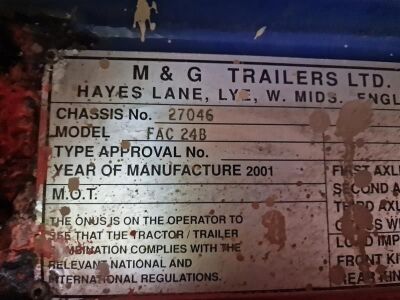 2001 M&G Triaxle Flat Trailer - 3