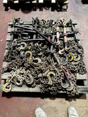 Assortment of Chains & Load Binders