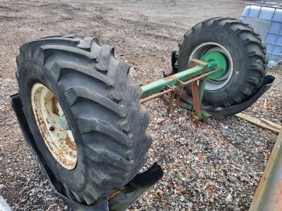 Tractor Axle c/w Wheels + Tyres