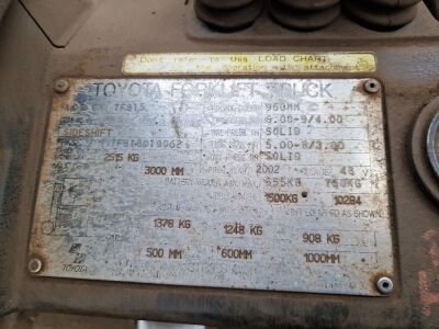 2002 Toyota 7FB15 Electric Forklift - 8