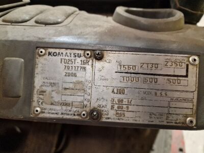 2006 Komatsu FD25T-16R Diesel Forklift - 14