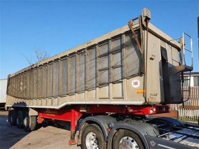 2013 Wilcox Alloy Body Steel Floor Coil Carrier 75yrd3 Tipping Trailer