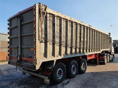 2013 Wilcox Alloy Body Steel Floor Coil Carrier 75yrd3 Tipping Trailer - 4