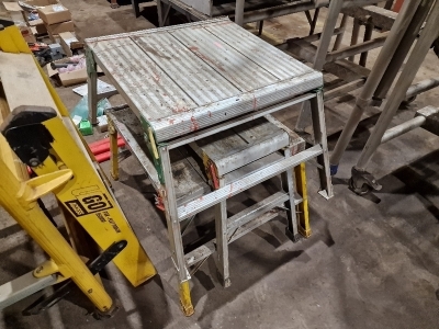 Folding Platform on Wheels & 3 x Folding Alloy Steps - 6