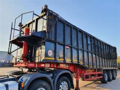 2014 Rothdean Triaxle Steel Body Coil well 75yrd³ Tipping Trailer