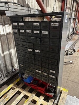 Steel Cabinet & Contents, inc Nuts Bolts etc