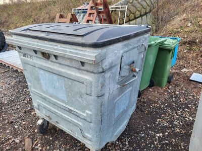 Galvanised Wheelie Bin