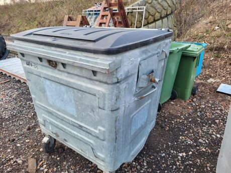 Galvanised Wheelie Bin