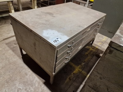 2x Set of Steel Industrial Drawers - 4