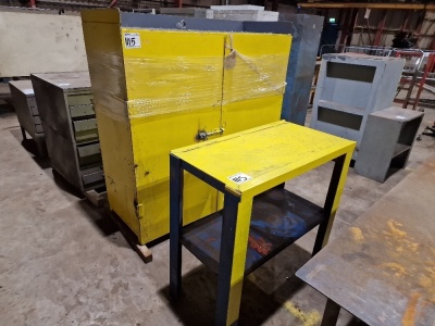 Heavy Duty Steel Cabinet & Work Bench