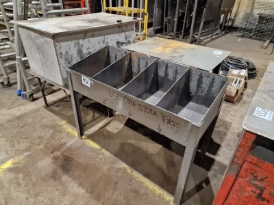 Steel Small Workbench, Storage Bin & Table