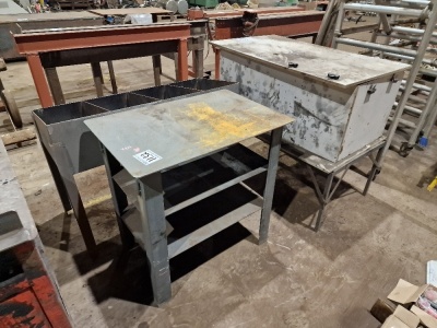 Steel Small Workbench, Storage Bin & Table - 6