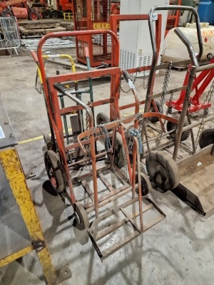 2x Gas Bottle Trolleys & 2x Sack Trucks
