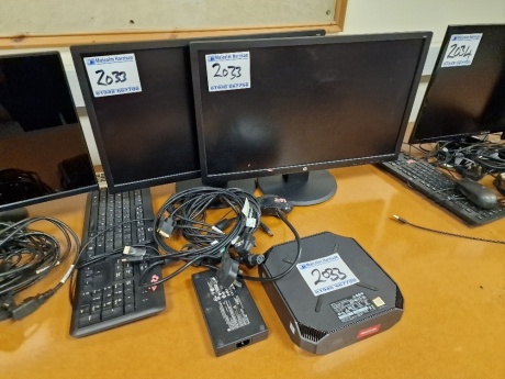 HP Z2 Mini G3 Workstation, Mouse, Keyboard & 2 x Monitors