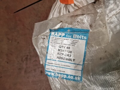 Qty M24 x 100 & 110 8.8 Nuts Bolts & Washers - 5