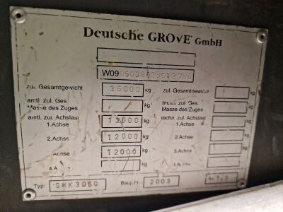 2003 Grove GMK3050 6x6 All Terrain Mobile Crane - 20