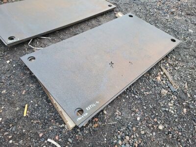 4 x New & Unused 1960 x 980 x 8mm Steel Road Plates