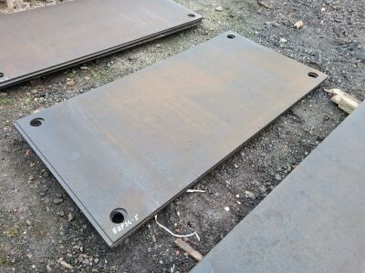 4 x New & Unused 1960 x 980 x 8mm Steel Road Plates