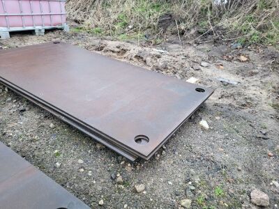 4 x New & Unused 1960 x 980 x 8mm Steel Road Plates