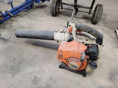 Stihl Leaf Blower + Workshop Body Repair Kit + Petrol GH 800 Compressor + Pull Along Spreader - 4