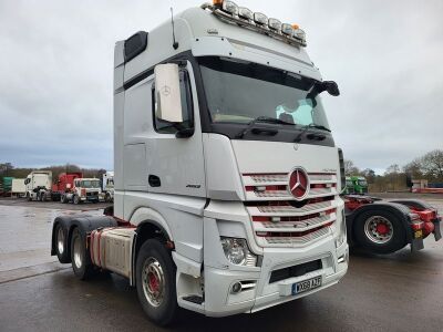 2018 Mercedes Actros 2653 68ton Rear Lift 6 x2 Tractor Unit