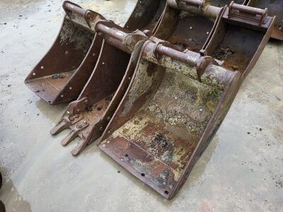 3x Digging Buckets 50mm Pins