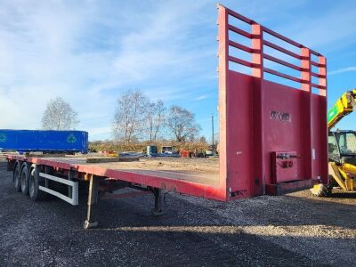 1988 Craven Tasker Triaxle Bolster Flat Trailer