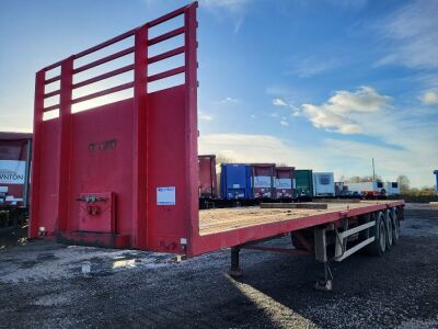 1988 Craven Tasker Triaxle Bolster Flat Trailer - 2