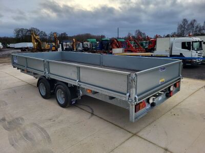 Unused Ifor Williams Tandem Axle Drawbar Dropside Flat Trailer - 3