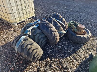 6 x Moffett Forklift Rims & Tyres - 3
