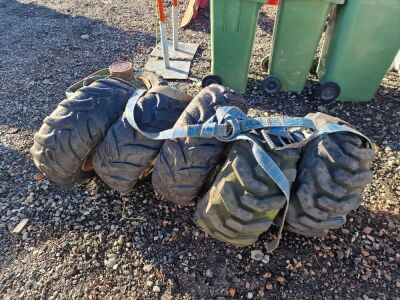 6 x Moffett Forklift Rims & Tyres - 4