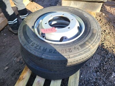 2 x 215/75R17.5. New Tyres & Rims - 2