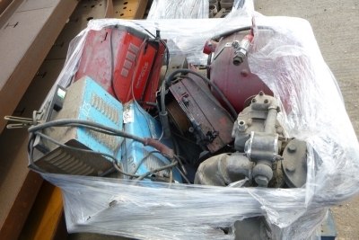 Pallet of Mig Welders, Pump & Air Tank