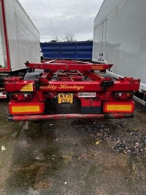 2010 Dennison Triaxle Sliding Skeletal Trailer - 4