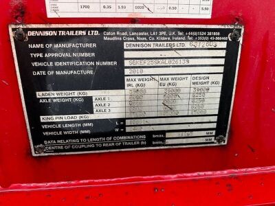 2010 Dennison Triaxle Sliding Skeletal Trailer - 6